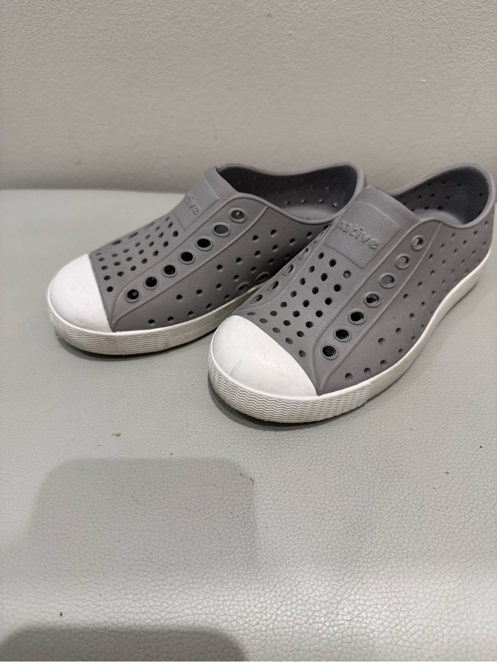Native Shoes Kids Grey Waterproof Slip-On Sneakers